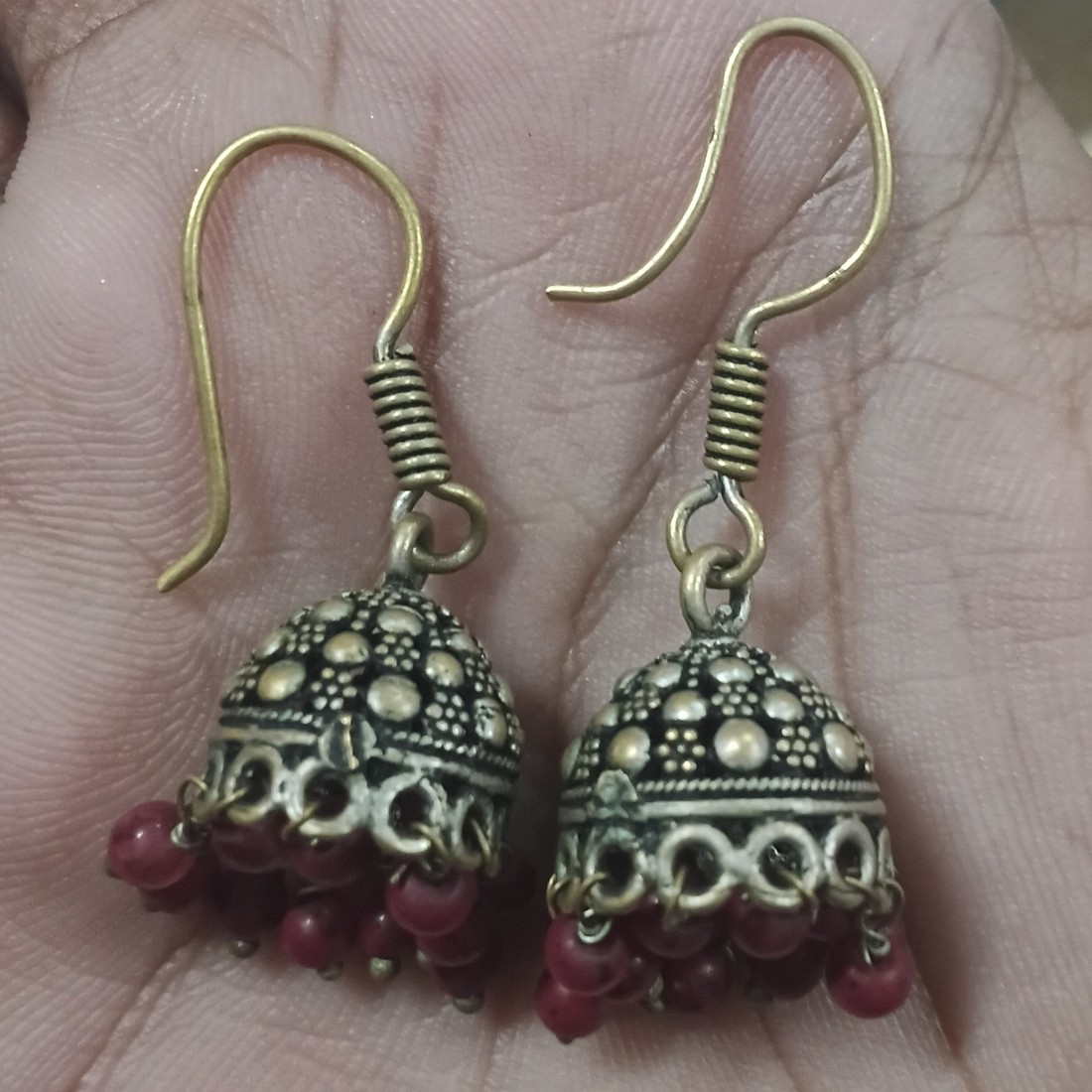 Silver Jhumka Earrings